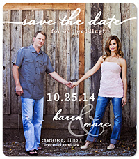 "Chic Date" Save the Date Card