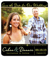 "Modern Calendar" Save the Date Magnet