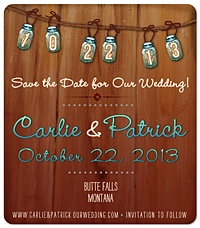 "Mason Jar" Save the Date Magnet