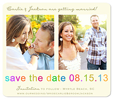 "Modern Color" Save the Date Magnet