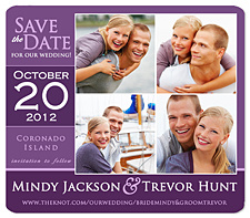 "Snowflake" Save the Date Magnet
