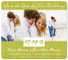"Simple Calendar" Save the Date Magnet