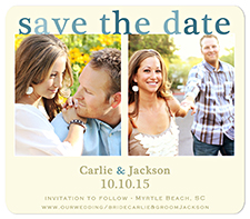 "Modern Color" Save the Date Magnet
