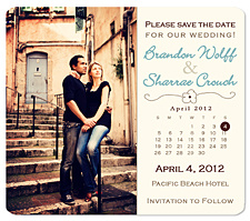 "Wildflower Calendar" Save the Date Card