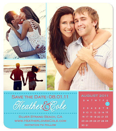 "Two-Tone Collage" Save the Date Card