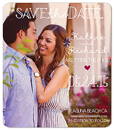 "Just the Two of Us" Save the Date Card