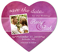 "Watercolor Stripe" Save the Date Magnet