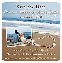 "Beach Shells Photo" Save the Date Magnet